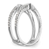 14K White Gold 1/3 carat Diamond Complete Ring Guard