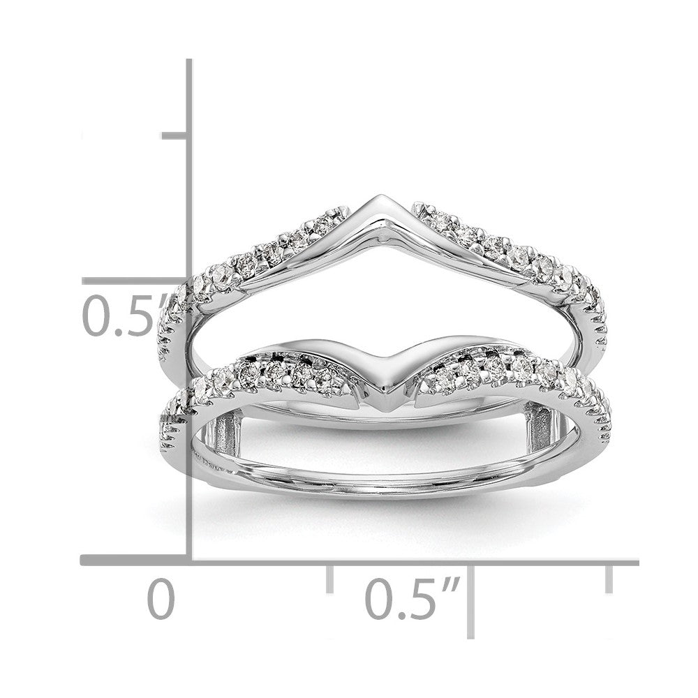 14K White Gold 1/3 carat Diamond Complete Ring Guard