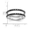 14K White Gold 1/2 carat Black Diamond Complete Ring Guard
