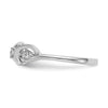 First Promise 14k White Gold 1/20 carat Round Diamond Complete Promise/Engagement Ring