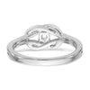 First Promise 14k White Gold Love Knot 1/8 carat Round Diamond Complete Promise/Engagement Ring