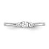 First Promise 14k White Gold 3-Stone 1/4 carat Round Diamond Complete Promise/Engagement Ring