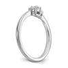 First Promise 14k White Gold 3-Stone 1/4 carat Round Diamond Complete Promise/Engagement Ring