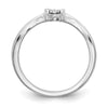First Promise 14k White Gold Cluster .03 carat Round Diamond Complete Promise/Engagement Ring