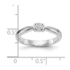 First Promise 14k White Gold Cluster .03 carat Round Diamond Complete Promise/Engagement Ring
