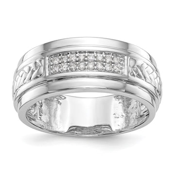 Diamond Trio Men's Wedding Bands