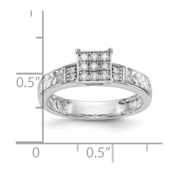 Diamond Trio Cluster Engagement Rings