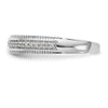 14K White Gold AA Quality 1/10 carat Diamond Trio Complete Ladies Wedding Band