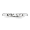 14K White Gold 5-Stone Shared Prong (Holds 5-2.3mm Round) Diamond Band Mounting