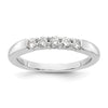 14K White Gold 5-Stone Shared Prong (Holds 5-2.3mm Round) Diamond Band Mounting