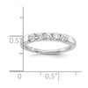 14K White Gold 5-Stone Shared Prong (Holds 5-2.9mm Round) Diamond Band Mounting