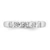 14K White Gold 5-Stone Shared Prong (Holds 5-3.4mm Round) Diamond Band Mounting