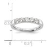 14K White Gold 5-Stone Shared Prong (Holds 5-3.4mm Round) Diamond Band Mounting