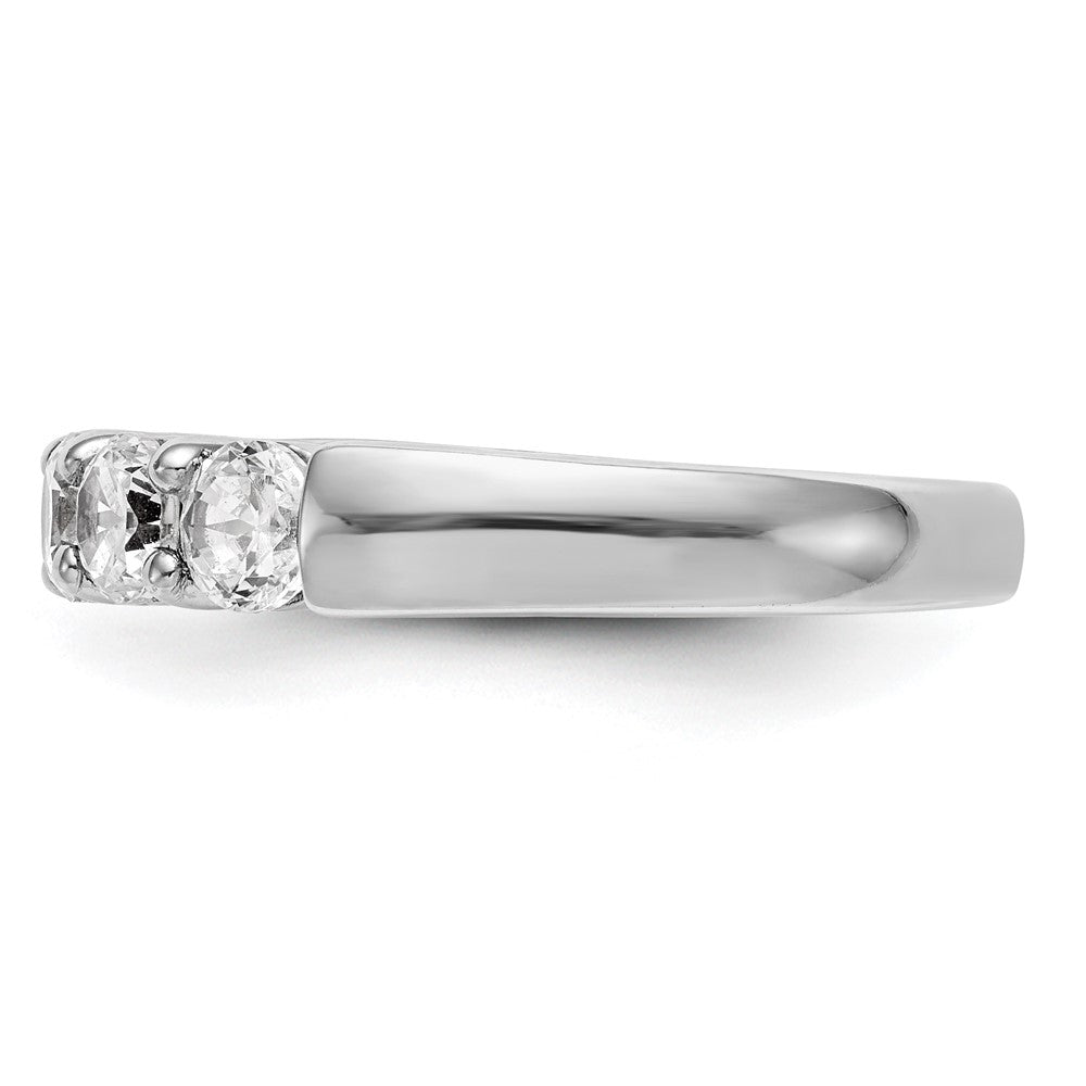 14K White Gold 5-Stone Shared Prong (Holds 5-3.8mm Round) Diamond Band Mounting