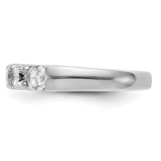 14K White Gold 5-Stone Shared Prong (Holds 5-3.8mm Round) Diamond Band Mounting