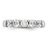 14K White Gold 5-Stone Shared Prong (Holds 5-3.8mm Round) Diamond Band Mounting