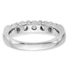14K White Gold 5-Stone Shared Prong (Holds 5-2.3mm Round) Diamond Band Mounting