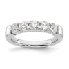 14K White Gold 5-Stone Shared Prong (Holds 5-3.8mm Round) Diamond Band Mounting