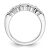 14K White Gold 5-Stone Shared Prong (Holds 5-4.1mm Round) Diamond Band Mounting