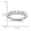 14K White Gold 5-Stone Shared Prong (Holds 5-4.1mm Round) Diamond Band Mounting