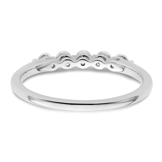 14K White Gold Lab Grown VS/SI+ G+ Dia 5-Stone Band