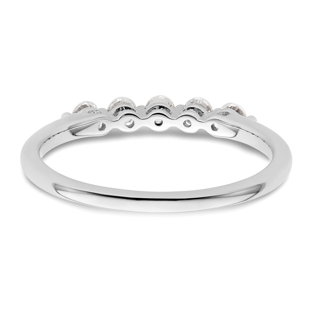 14K White Gold Lab Grown VS/SI+ G+ Dia 5-Stone Band