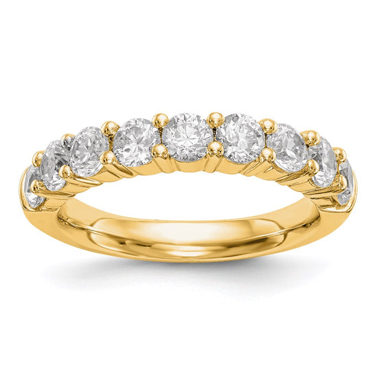 14K Yellow Gold 9-Stone Diamond Band, VS quality
