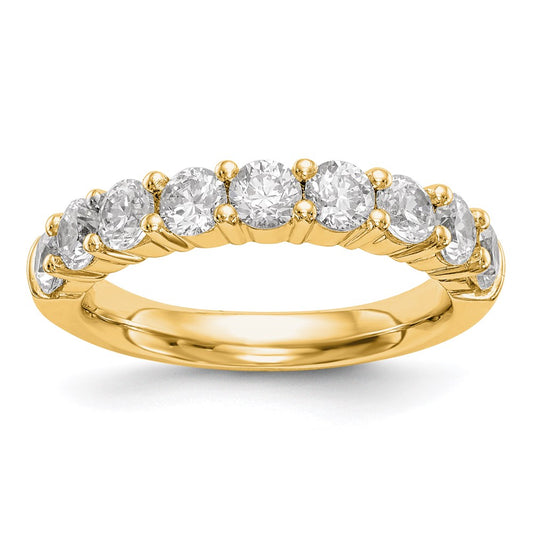 14K Yellow Gold 9-Stone Diamond Band, VS quality