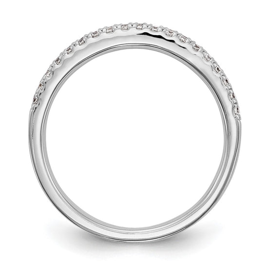 14k White Gold 3/8 carat Lab Grown Diamond VS/SI+ G+ Complete Double Row Band