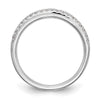 14k White Gold 3/8 carat Lab Grown Diamond VS/SI+ G+ Complete Double Row Band