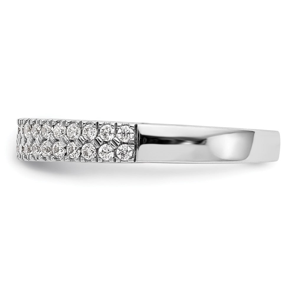 14k White Gold 3/8 carat Lab Grown Diamond VS/SI+ G+ Complete Double Row Band