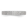 14k White Gold 3/8 carat Lab Grown Diamond VS/SI+ G+ Complete Double Row Band