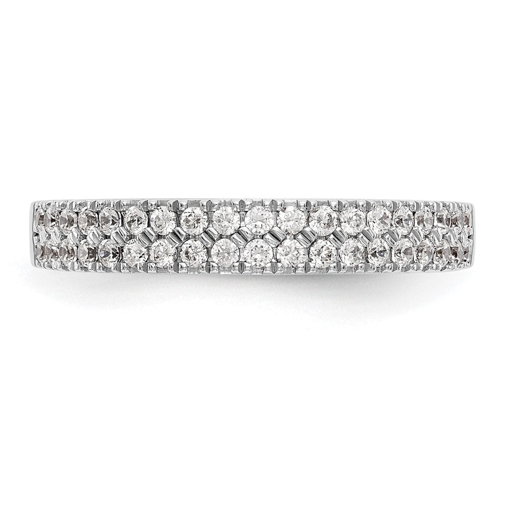 14k White Gold 3/8 carat Lab Grown Diamond VS/SI+ G+ Complete Double Row Band
