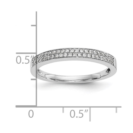 14K White Gold Micro Pave 1/5 carat Complete Diamond Band