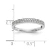 14K White Gold Micro Pave 1/5 carat Complete Diamond Band
