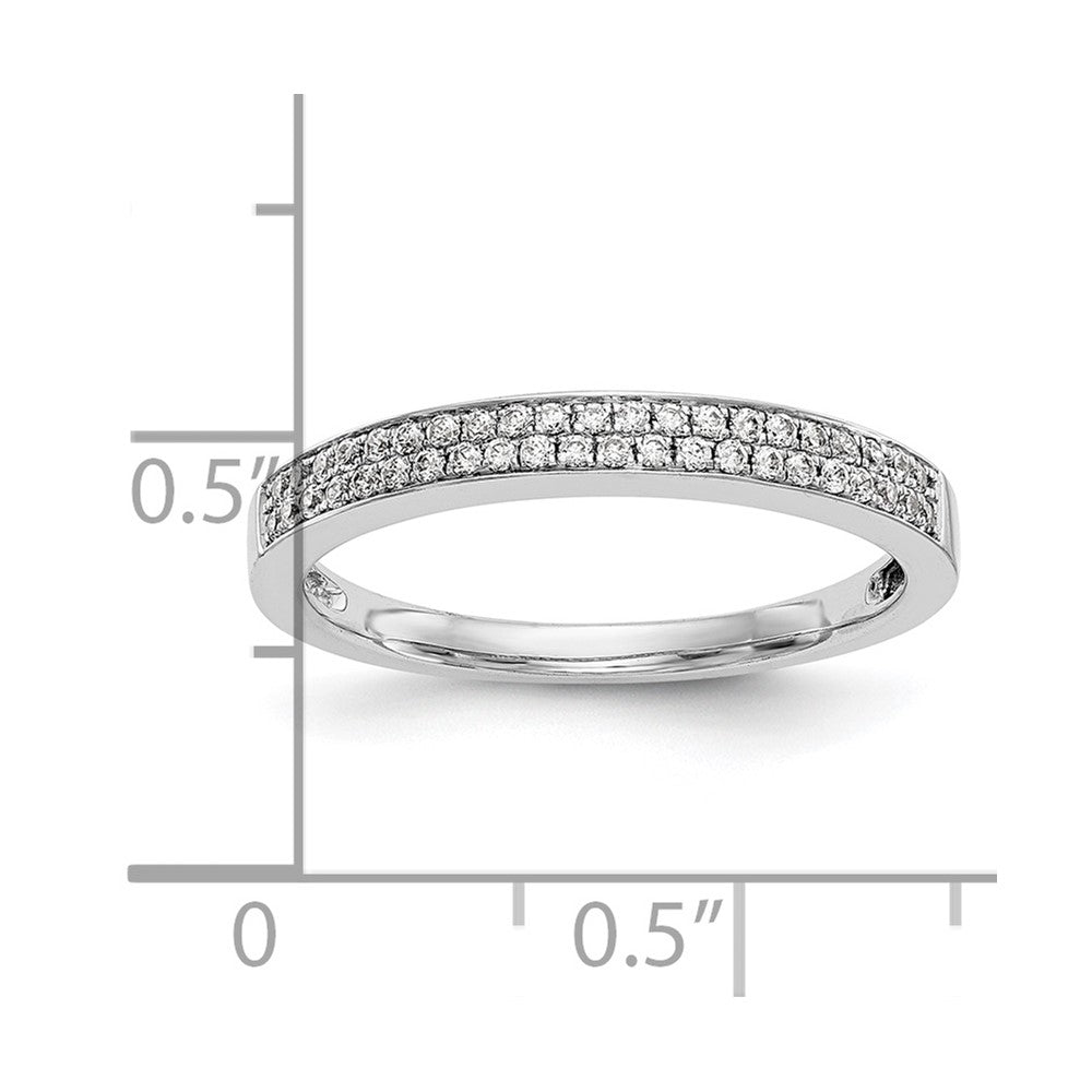 14K White Gold Micro Pave 1/5 carat Complete Diamond Band