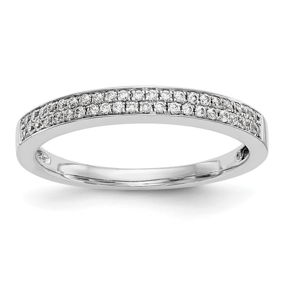 14K White Gold Micro Pave 1/5 carat Complete Diamond Band