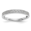 14K White Gold Micro Pave 1/5 carat Complete Diamond Band