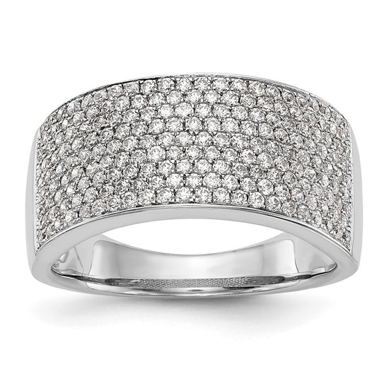 14K White Gold Micro Pave 1 carat Complete Diamond Band