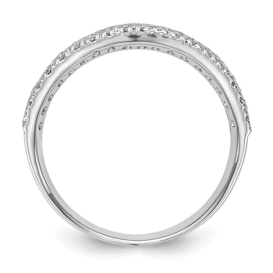 14K White Gold Micro Pave Diamond Band 'C' quality