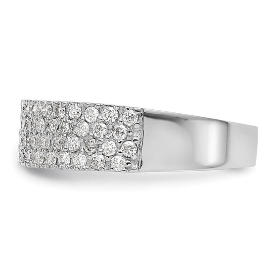 14K White Gold Micro Pave Diamond Band 'C' quality