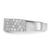 14K White Gold Micro Pave Diamond Band 'C' quality