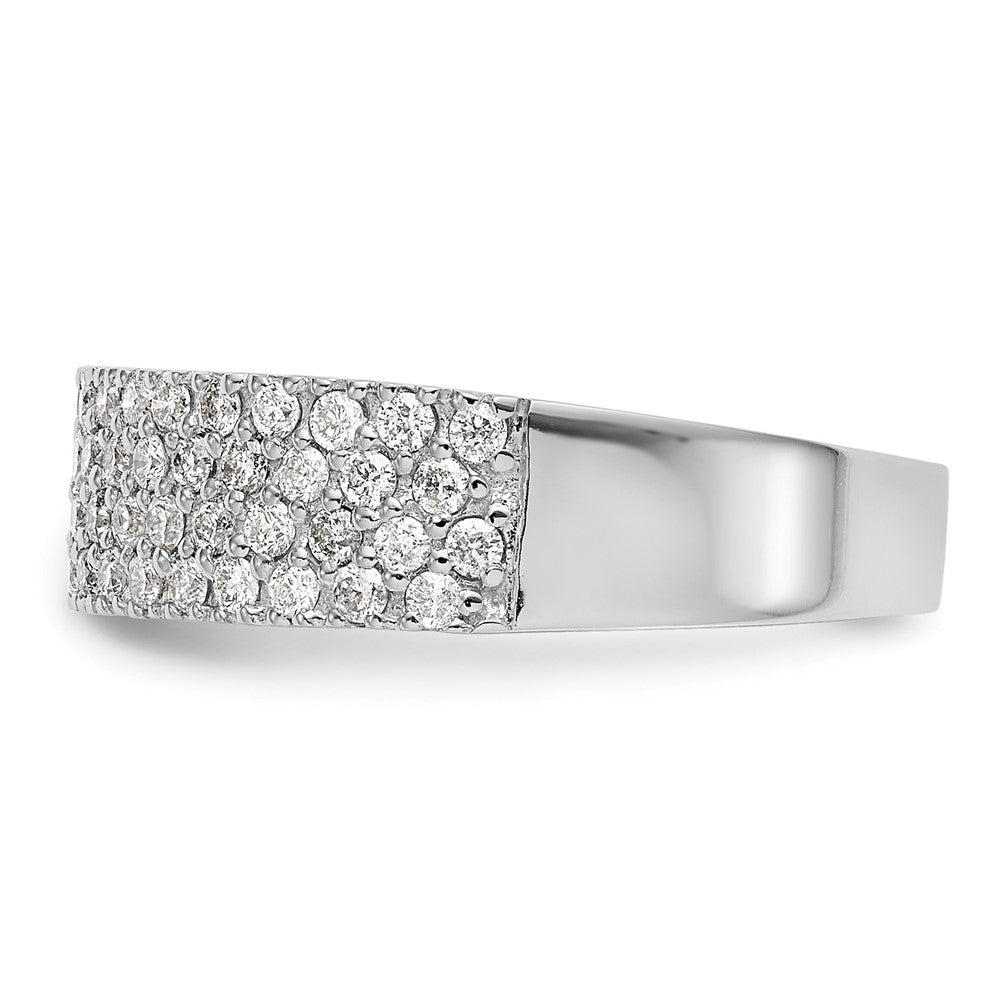 14K White Gold Micro Pave Diamond Band 'C' quality
