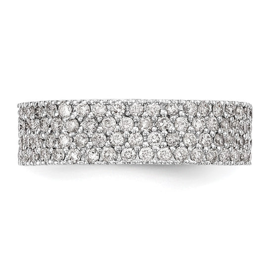 14K White Gold Micro Pave Diamond Band 'C' quality