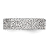 14K White Gold Micro Pave Diamond Band 'C' quality