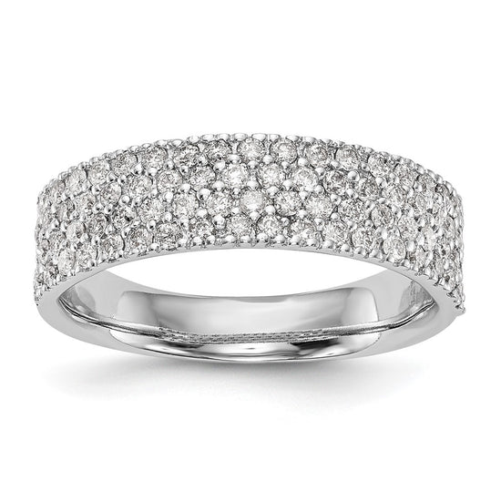 14K White Gold Micro Pave Diamond Band 'C' quality