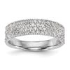 14K White Gold Micro Pave Diamond Band 'C' quality