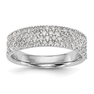 14K White Gold Micro Pave Diamond Band 'C' quality
