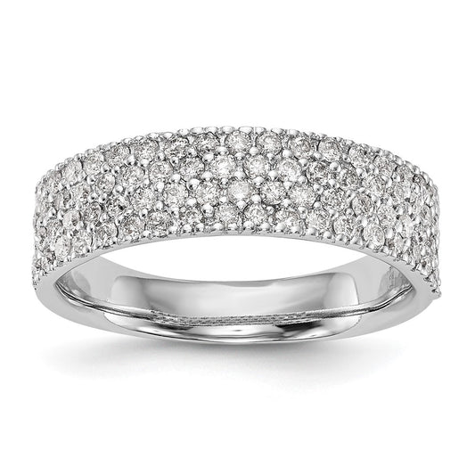 14K White Gold Micro Pave Diamond Band 'C' quality