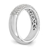 14K White Gold Pave 3/4 carat Complete Diamond Band